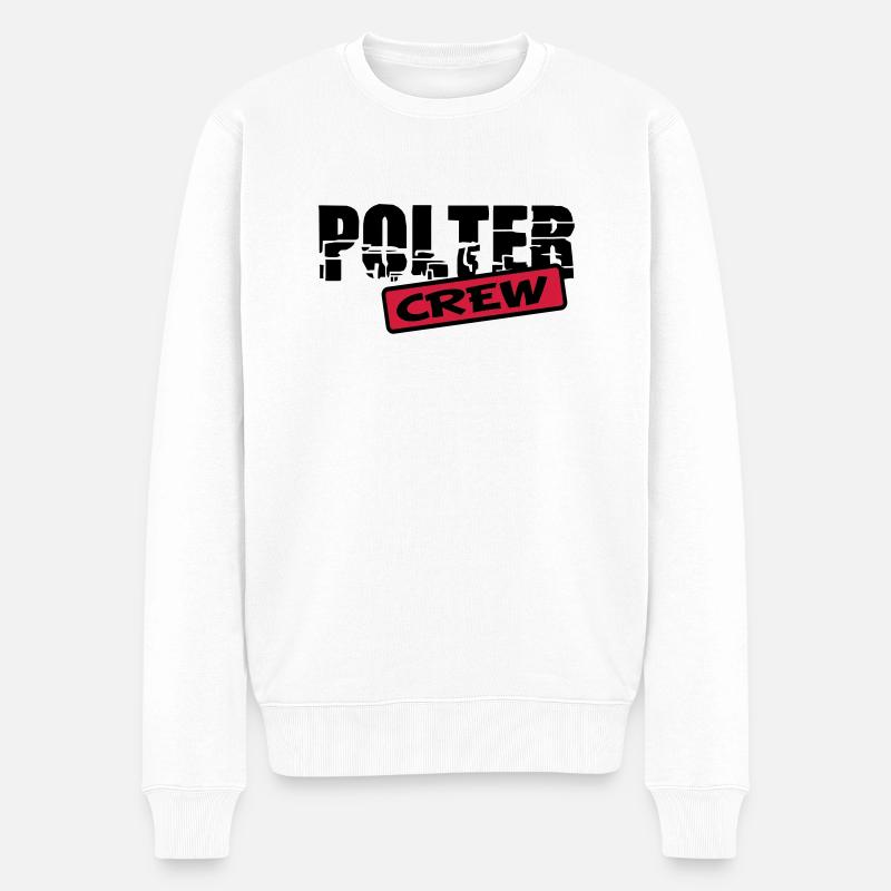 poltercrew - Pull Premium bio Homme - blanc