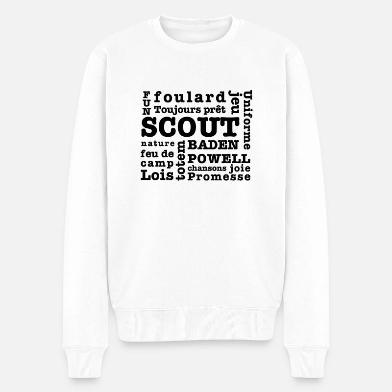 Scout Words - Pull Premium bio Homme - blanc