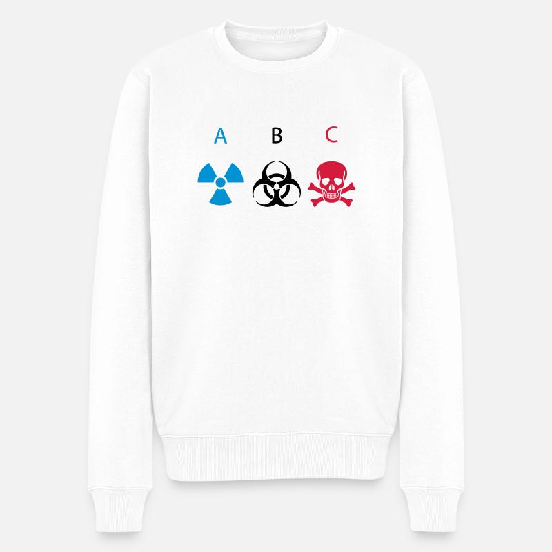 ABC - atomique, biologique et chimique - Pull Premium bio Homme - blanc