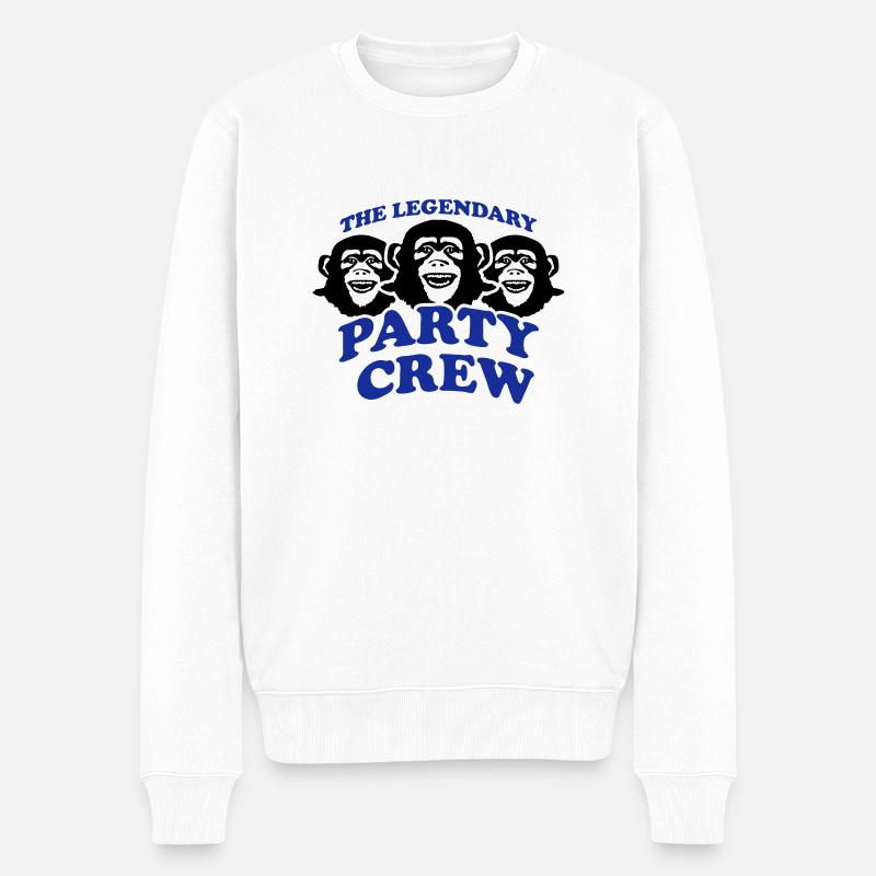 monkey_party_crew_kl2 - Pull Premium bio Homme - blanc