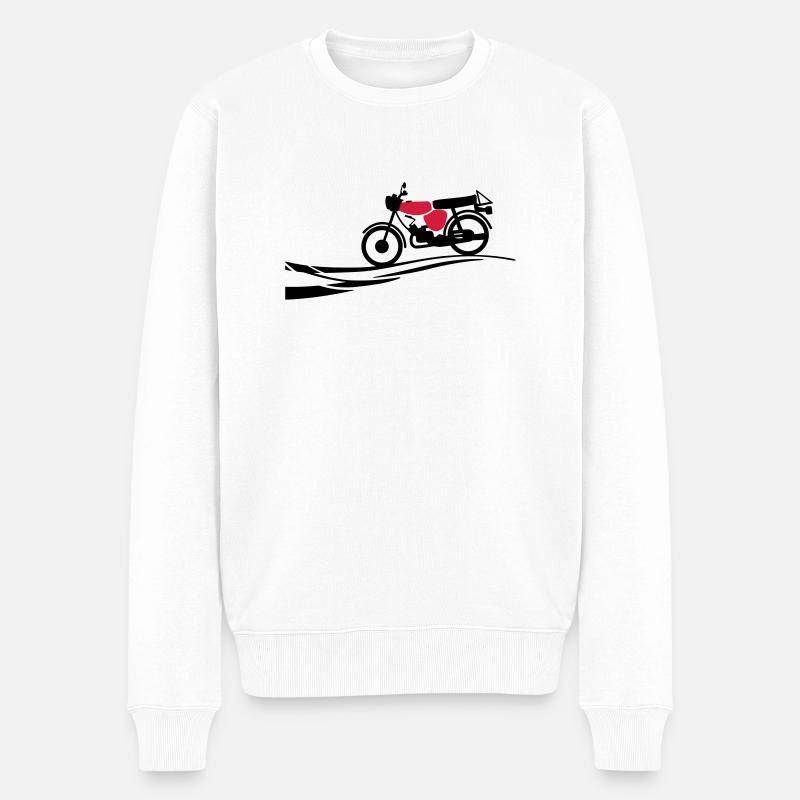 Fahrzeug - Simson S51 - Männer Premium Bio Pullover - Weiß
