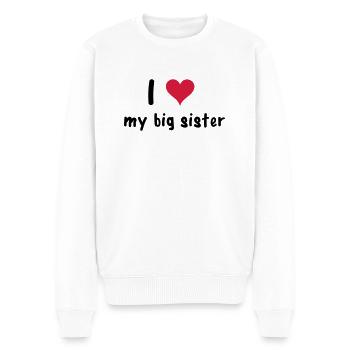 Sister - Männer Premium Bio Pullover - Weiß - Vorne - Thijin (182cm)