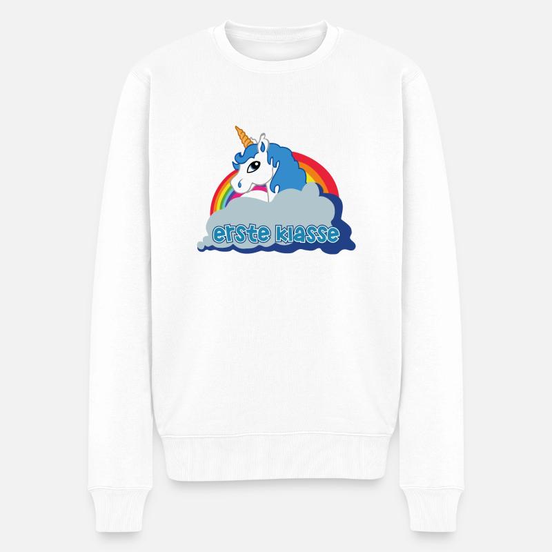 Erste Klasse! (Always be you) - Männer Premium Bio Pullover - Weiß