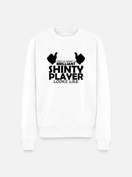 brilliant shinty player - Men's Premium Organic Jumper - white