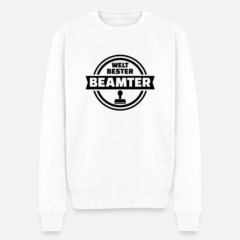 Beamter - Männer Premium Bio Pullover - Weiß