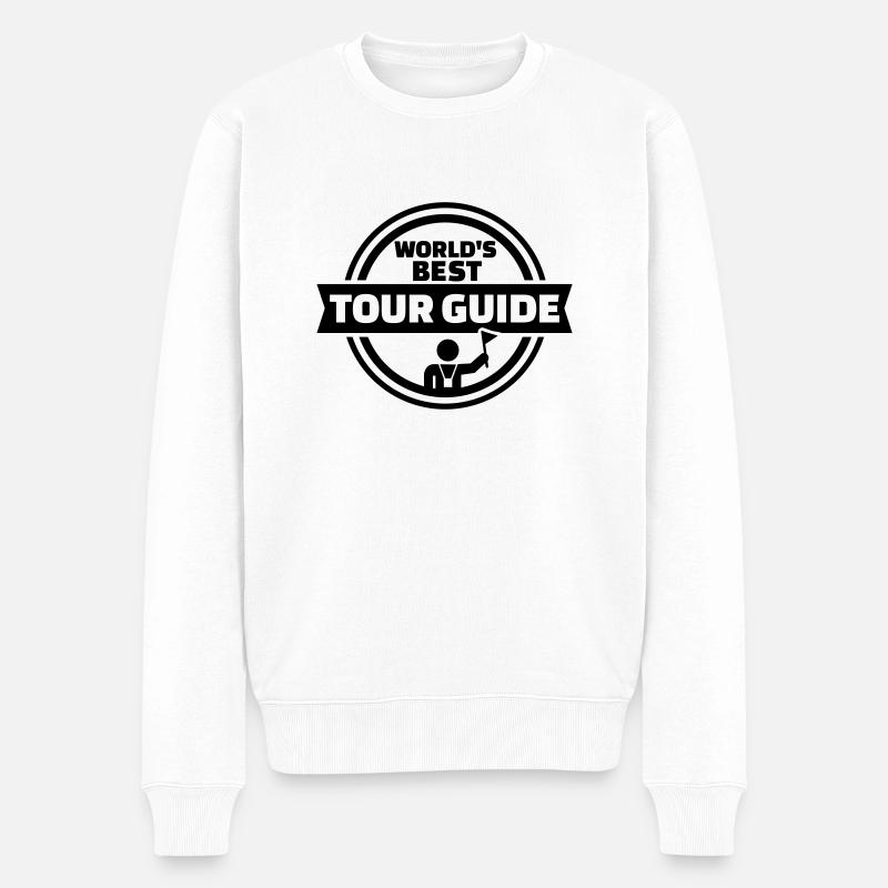 Reiseleiter - Männer Premium Bio Pullover - Weiß