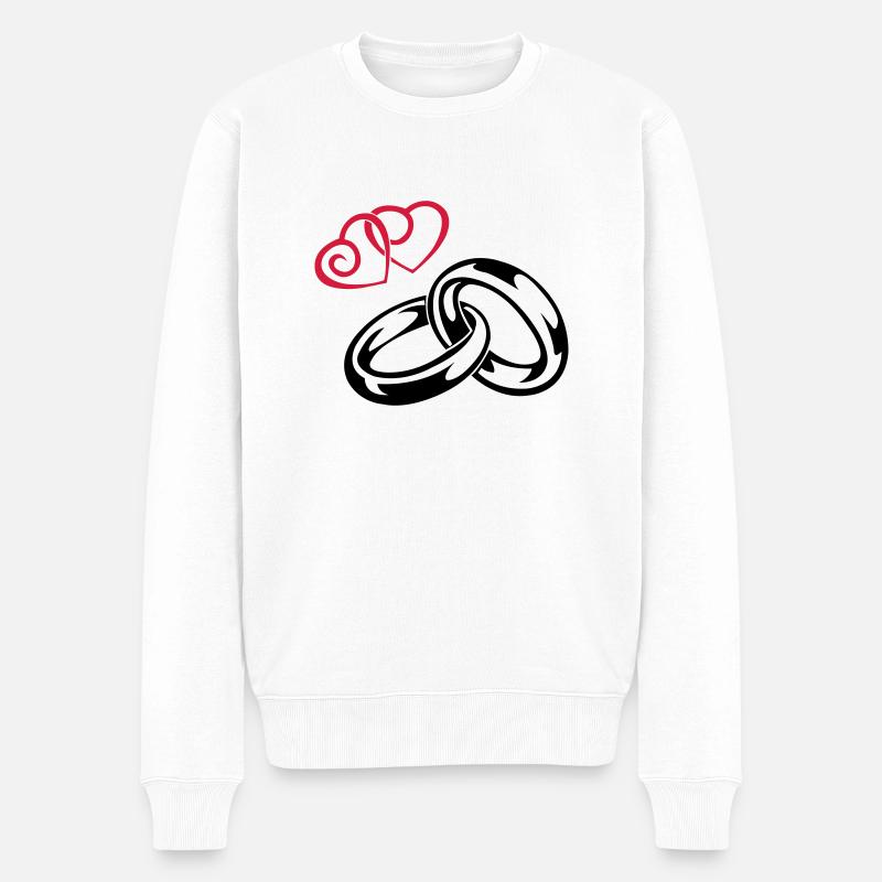 eheringe_love - Männer Premium Bio Pullover - Weiß