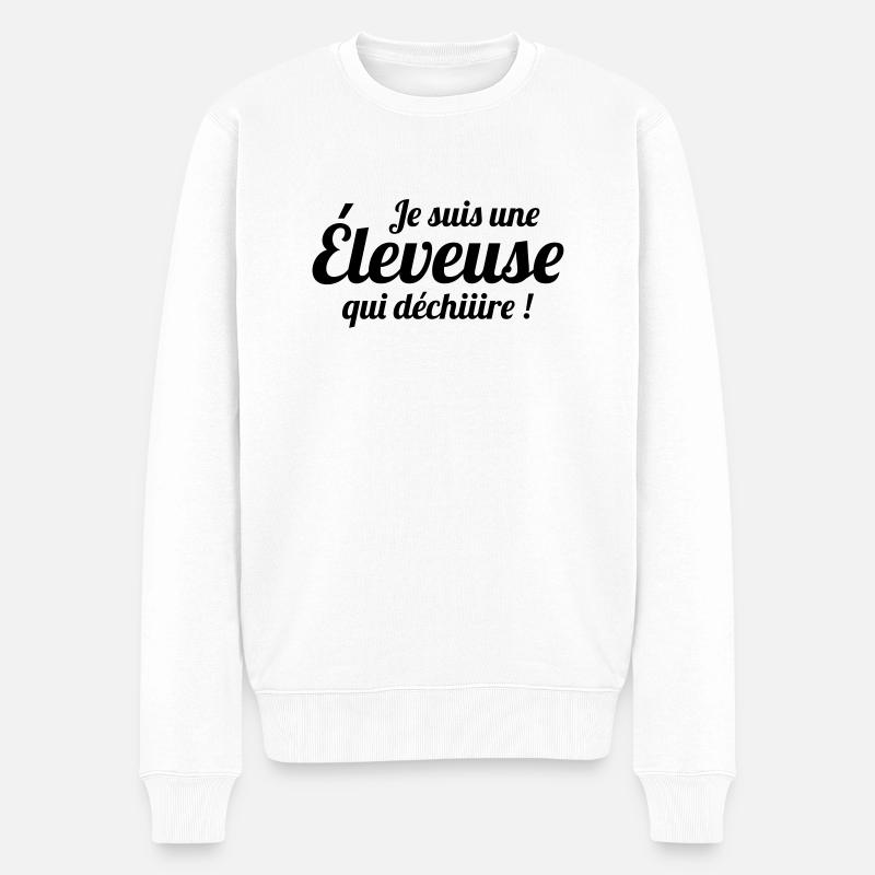 Eleveur / Eleveuse / Animal / éleveur / Chien - Pull Premium bio Homme - blanc