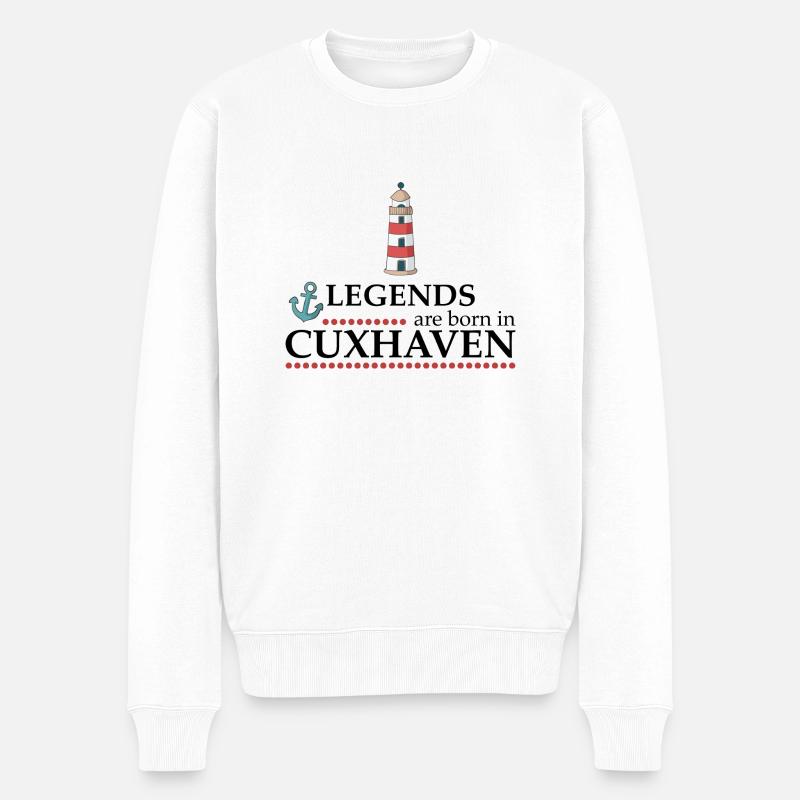 Cuxhaven - Männer Premium Bio Pullover - Weiß