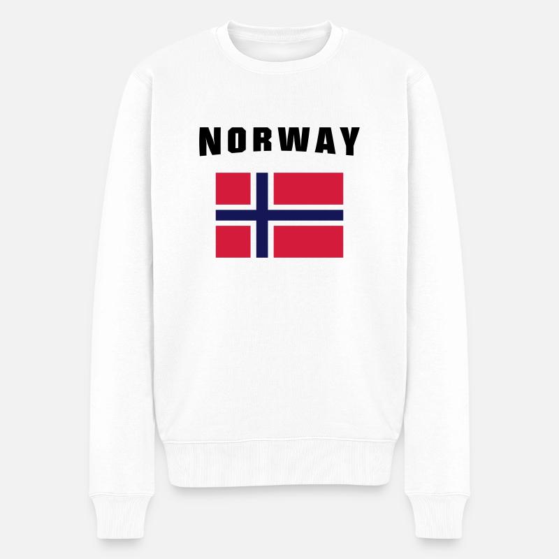 Norway Flag - Pull Premium bio Homme - blanc