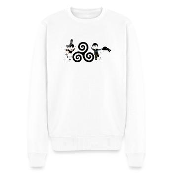Breton characters triskel - Men's Premium Organic Jumper - white - Front - Thijin (182cm)