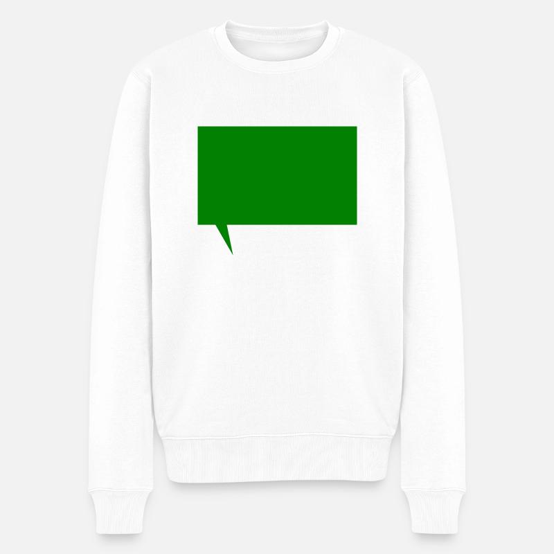 Textnachricht Vorlage zum selber gestalten - Männer Premium Bio Pullover - Weiß