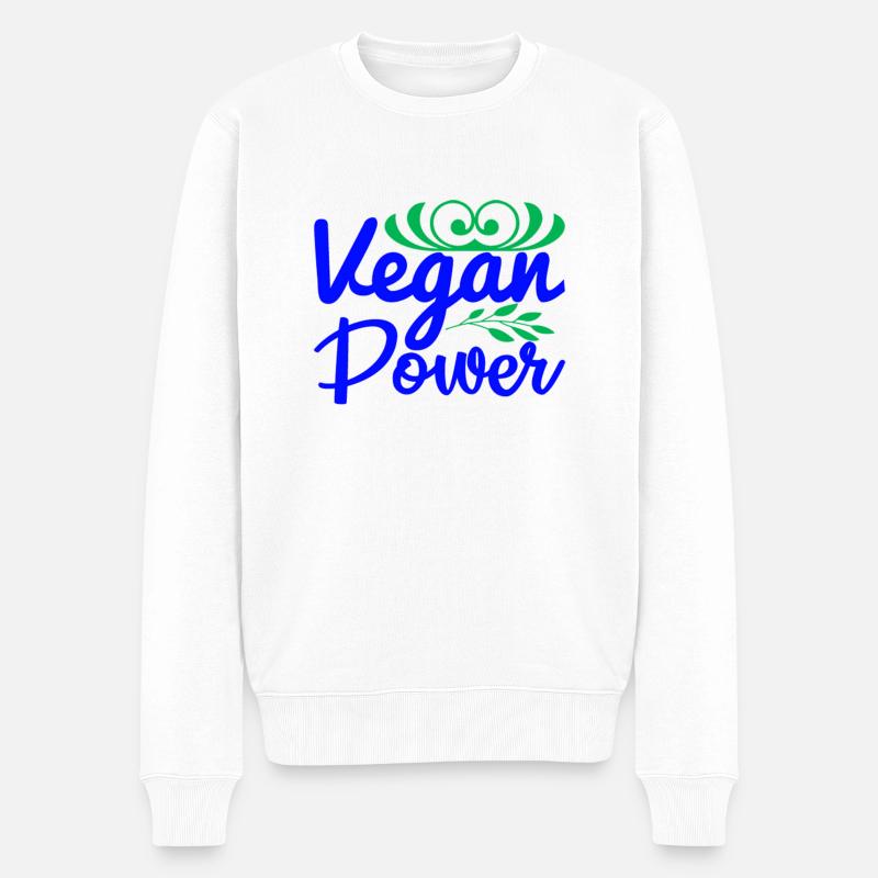 Puissance végétalienne - Pull Premium bio Homme - blanc