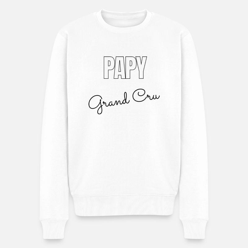 Papy grand cru - Pull Premium bio Homme - blanc
