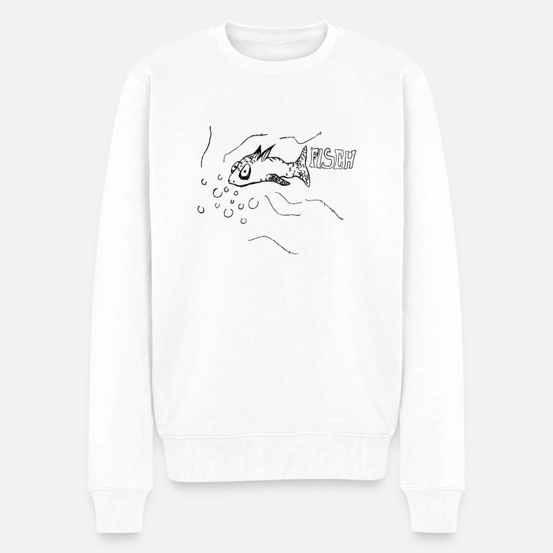 Le poisson ultime - Pull Premium bio Homme - blanc