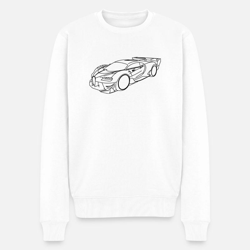 Buga Sportwagen - Männer Premium Bio Pullover - Weiß