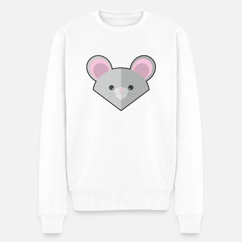 Souris simple mignonne - Pull Premium bio Homme - blanc