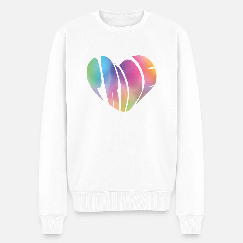 Coeur de la Pride - Pull Premium bio Homme - blanc