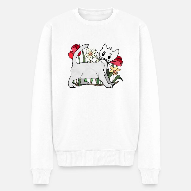 Chat - Pull Premium bio Homme - blanc