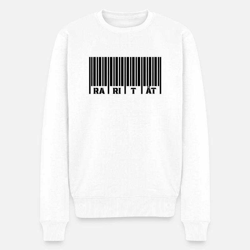 Rareté des codes-barres - Pull Premium bio Homme - blanc