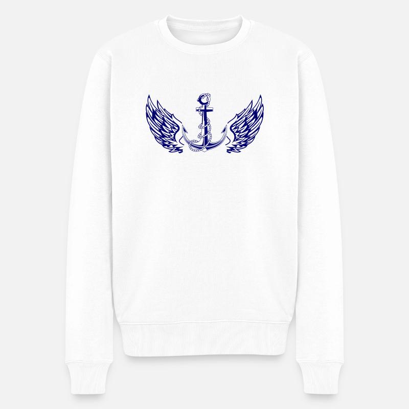 Ailes d’ancrage - Pull Premium bio Homme - blanc