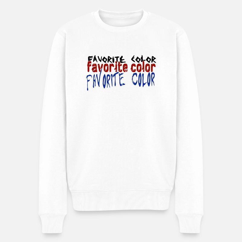Lieblingsfarbe - Männer Premium Bio Pullover - Weiß