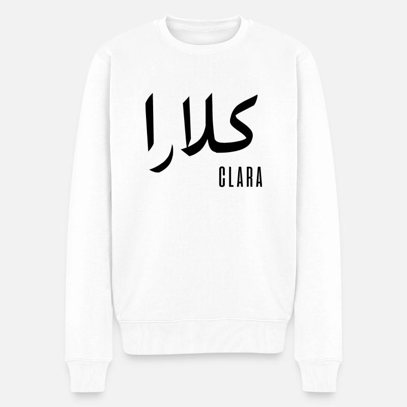Clara prénom en arabe - Pull Premium bio Homme - blanc