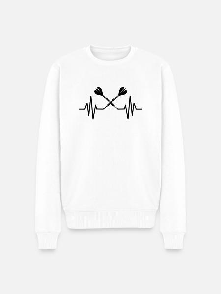 Darts logo - Men's Premium Organic Jumper - white