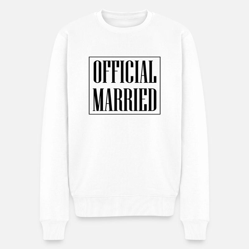 Mariage marié - Pull Premium bio Homme - blanc