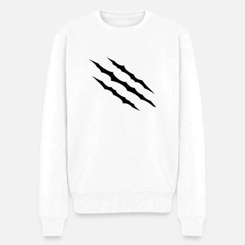 Kratzer - Männer Premium Bio Pullover - Weiß