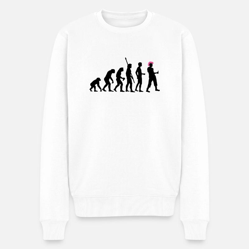 evolution_punk_2c - Pull Premium bio Homme - blanc