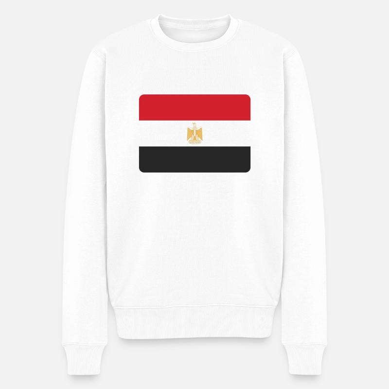ÄGYPTEN - Männer Premium Bio Pullover - Weiß
