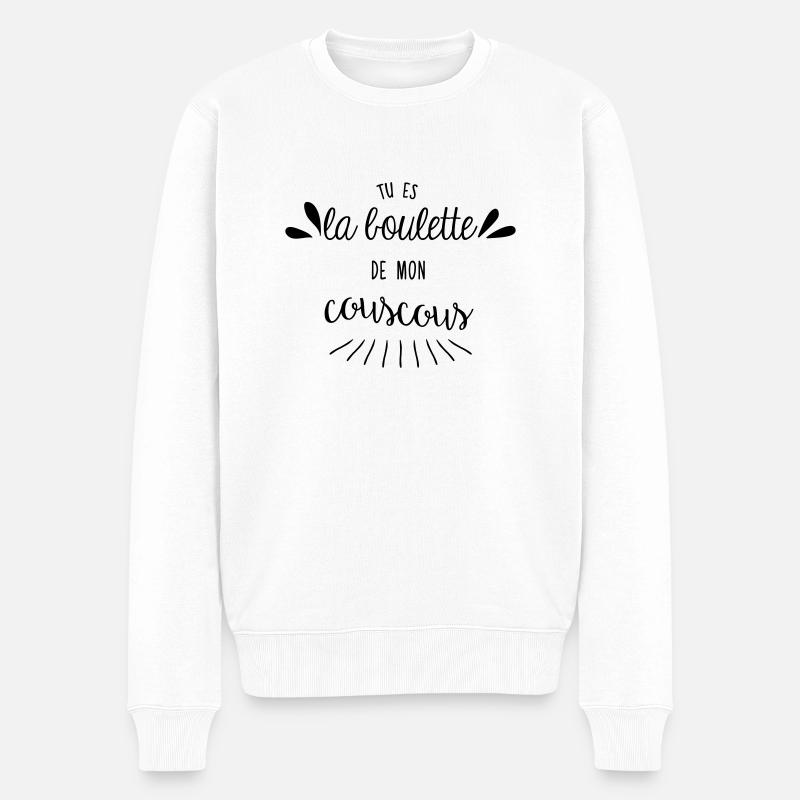 Tu es la boulette de mon couscous - Pull Premium bio Homme - blanc