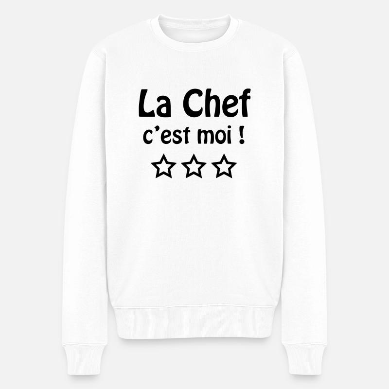 la chef c'est moi ! - Pull Premium bio Homme - blanc