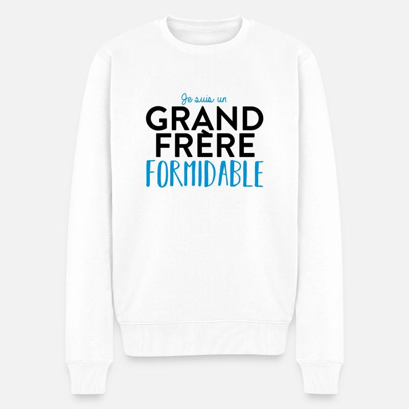 Grand frère formidable - Pull Premium bio Homme - blanc
