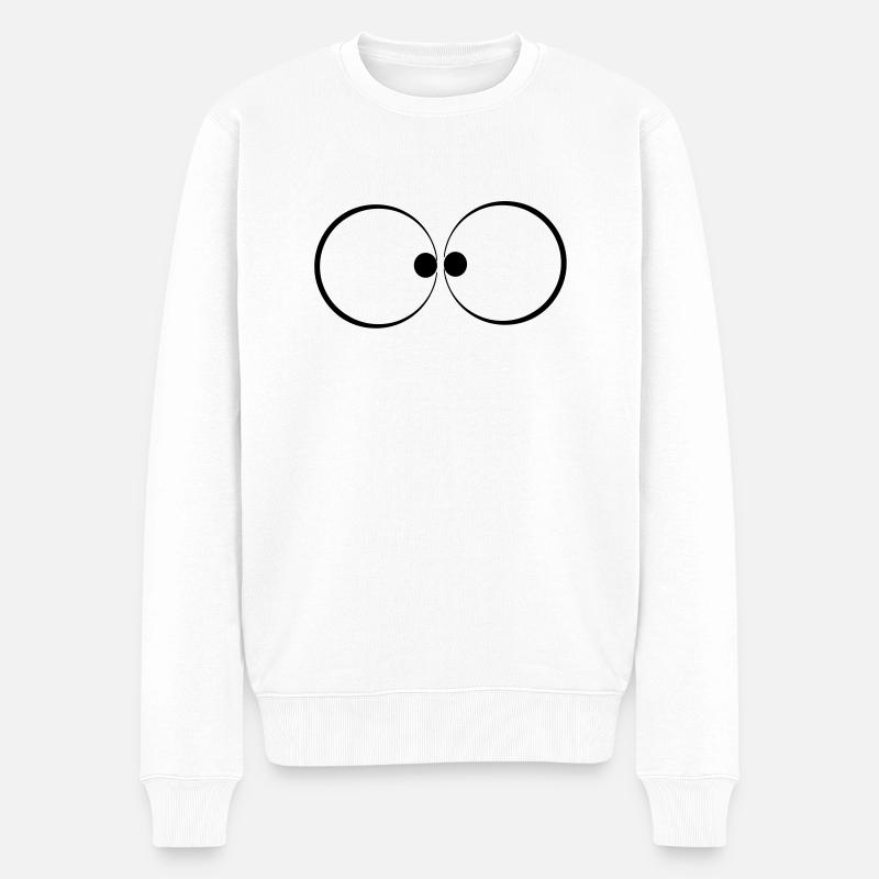 Yeux de bande dessinée - Pull Premium bio Homme - blanc