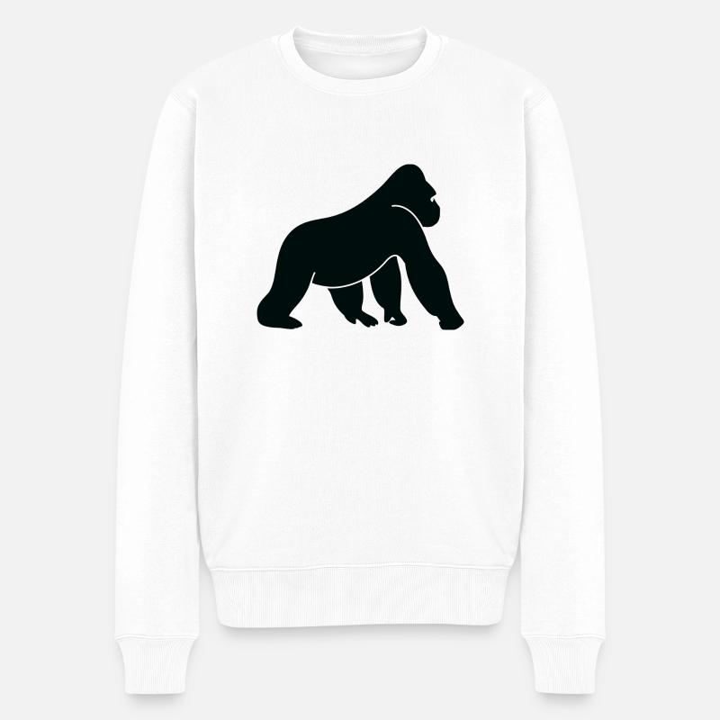 Un gorille sauvage - Pull Premium bio Homme - blanc