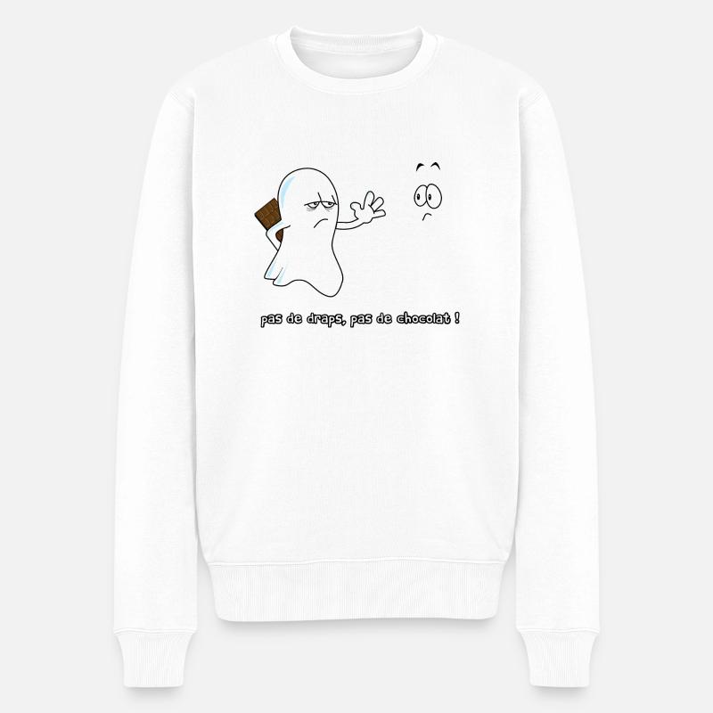 No choco - Pull Premium bio Homme - blanc