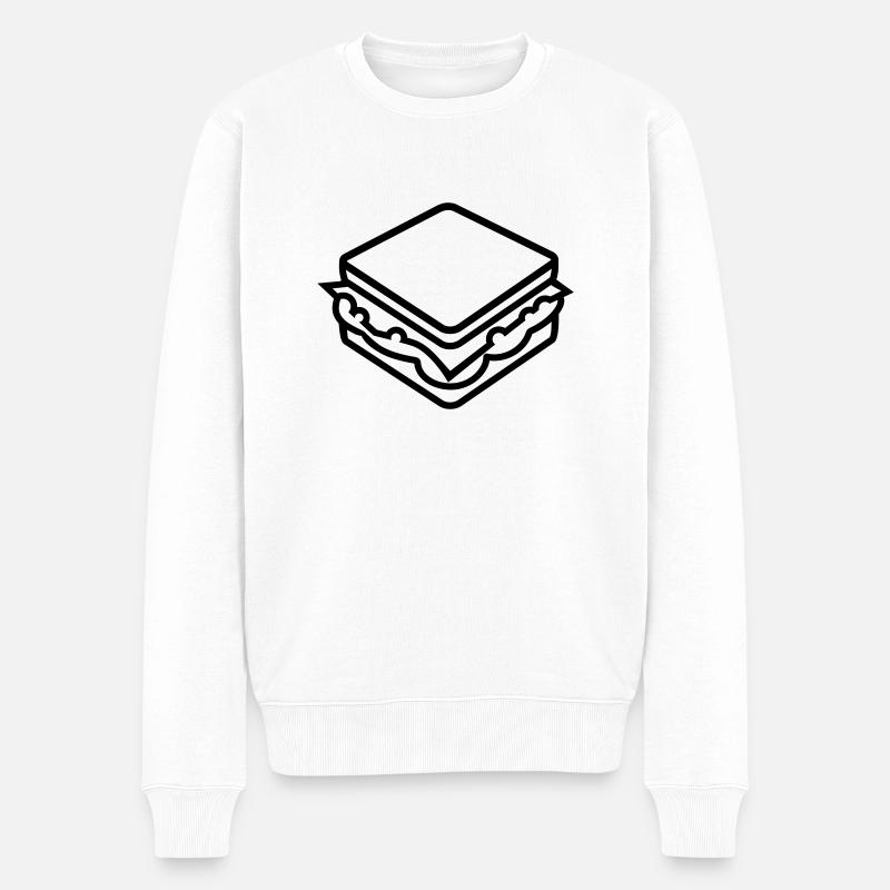 Sandwich - Männer Premium Bio Pullover - Weiß