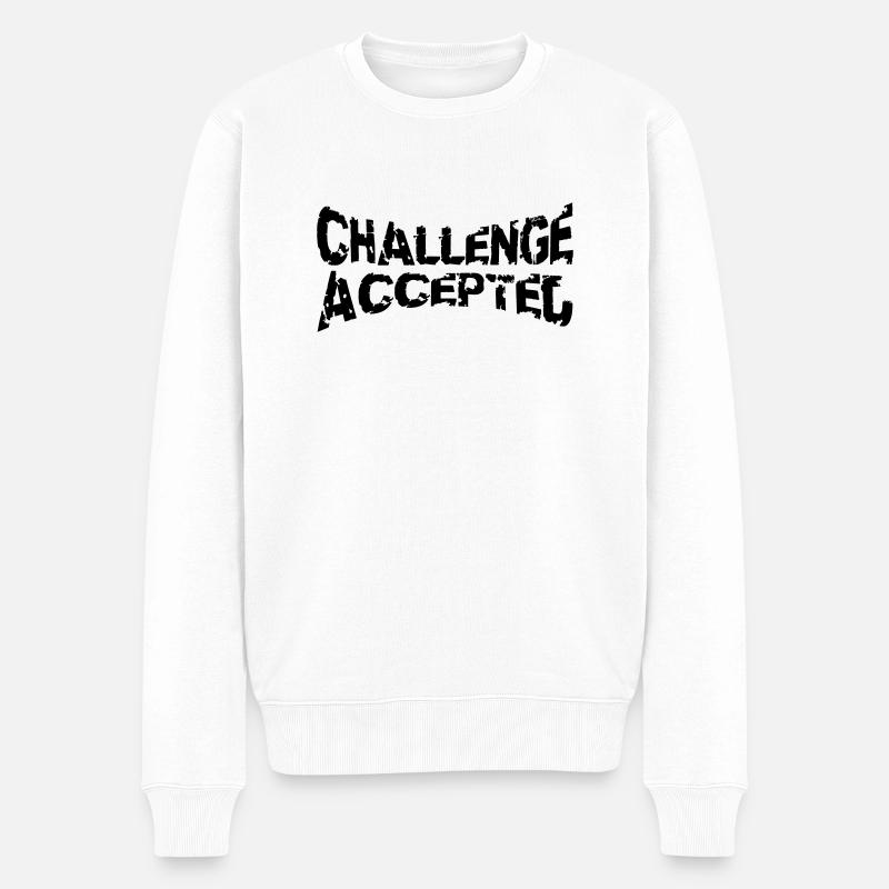Refroidisseur Stempel Challenge Accepted - Pull Premium bio Homme - blanc