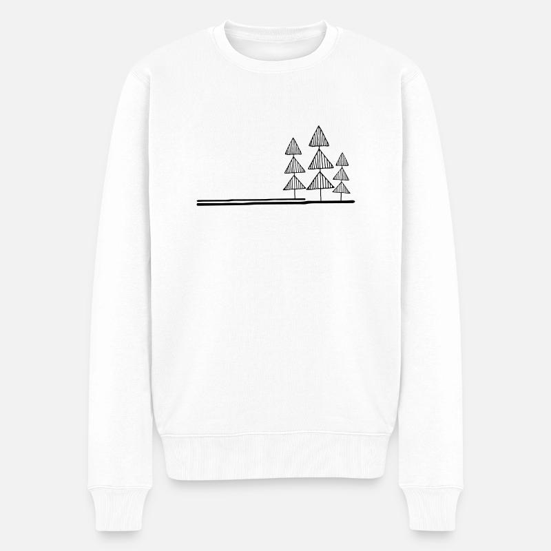 Tree Tree Tree - Pull Premium bio Homme - blanc