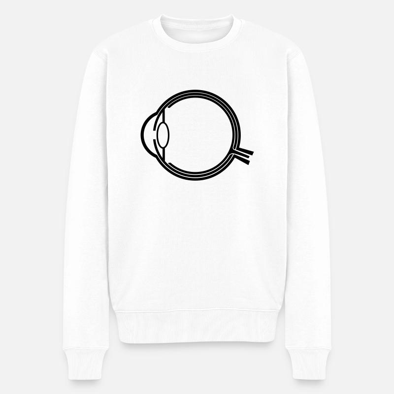 Auge Anatomie_g1a - Männer Premium Bio Pullover - Weiß