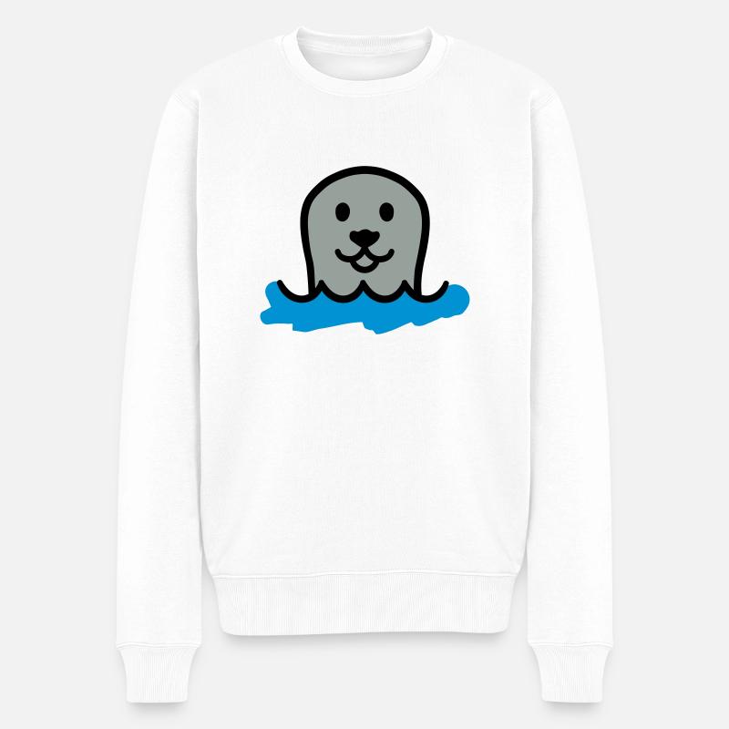Pinnipèdes - Pull Premium bio Homme - blanc