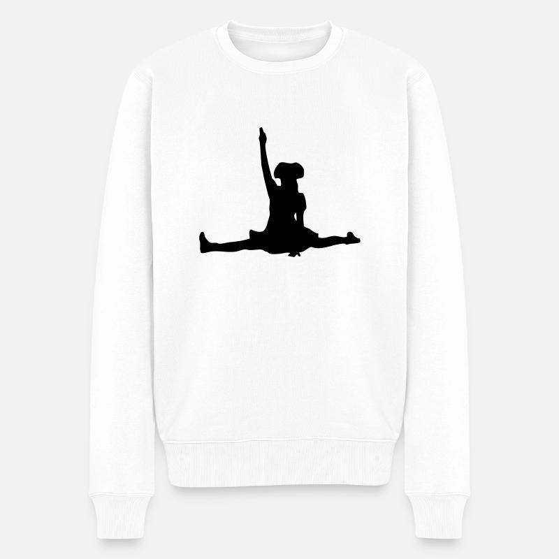 Funkenmarie - Männer Premium Bio Pullover - Weiß