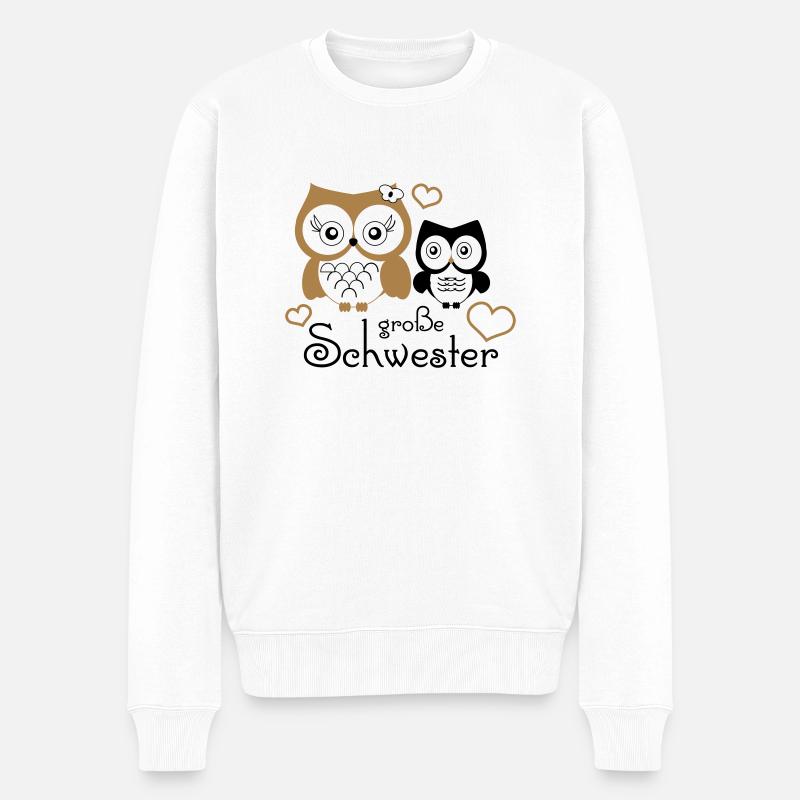 große Schwester - Pull Premium bio Homme - blanc