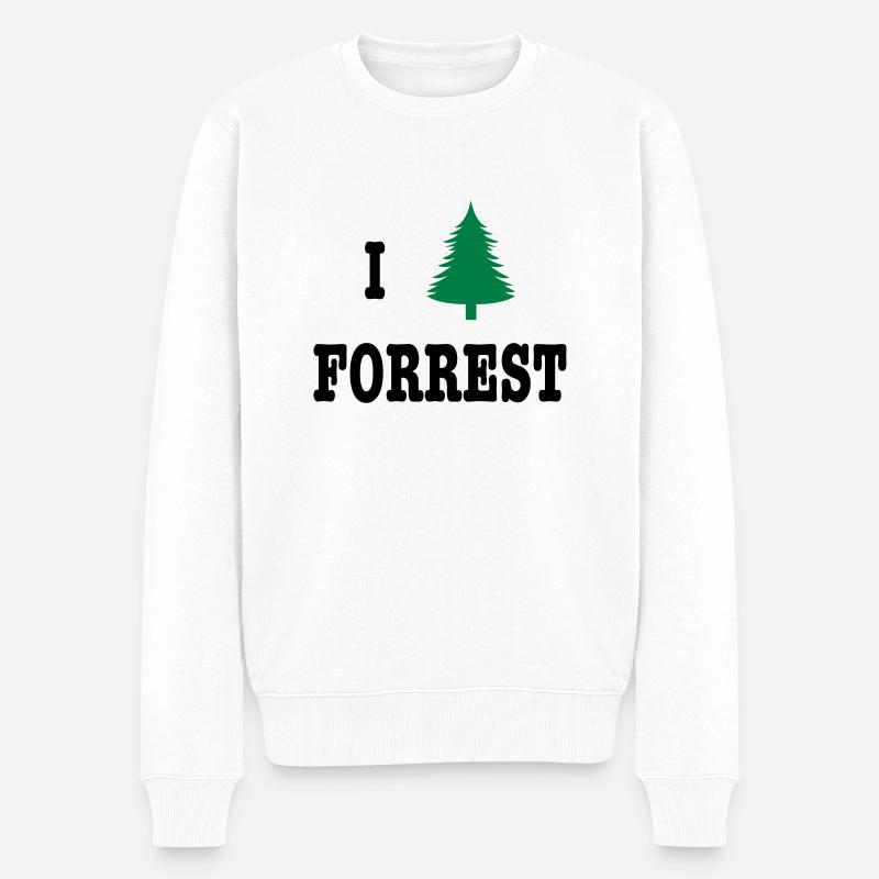 I heart Forrest - Männer Premium Bio Pullover - Weiß