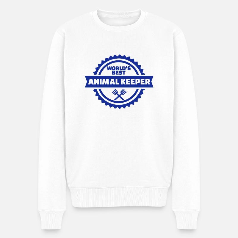 Tierpfleger - Männer Premium Bio Pullover - Weiß