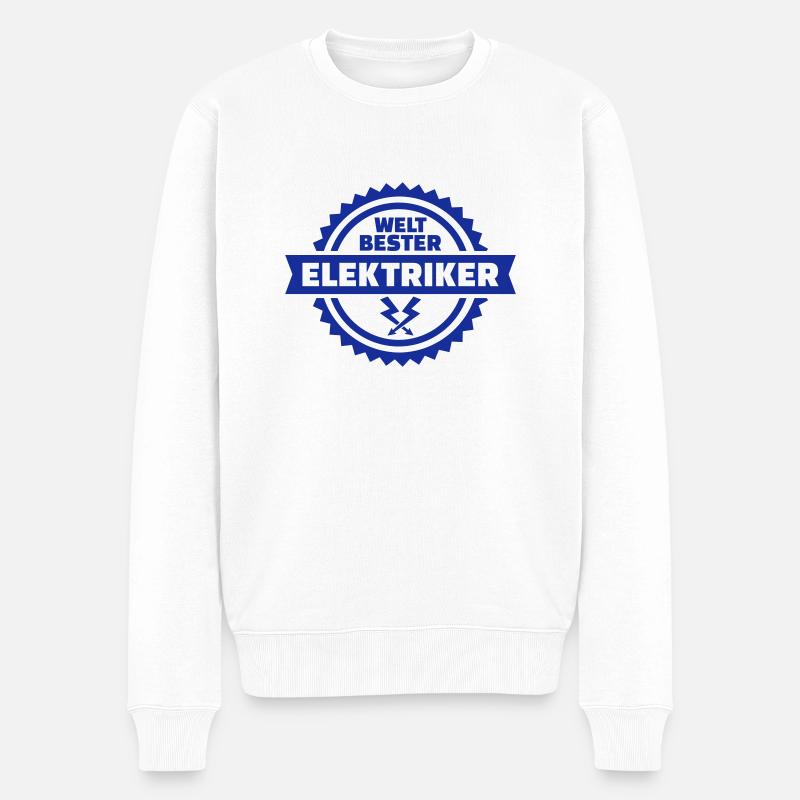 Elektriker - Männer Premium Bio Pullover - Weiß