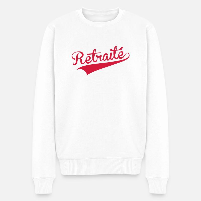 retraite / retraité / retraitée / pension - Pull Premium bio Homme - blanc