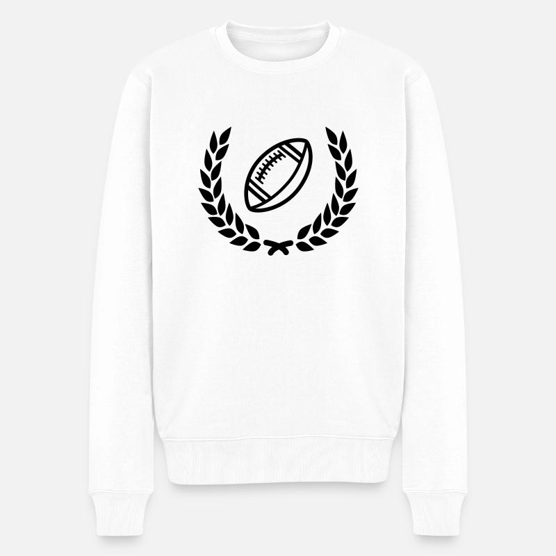 rugby - Men's Premium Organic Jumper - white